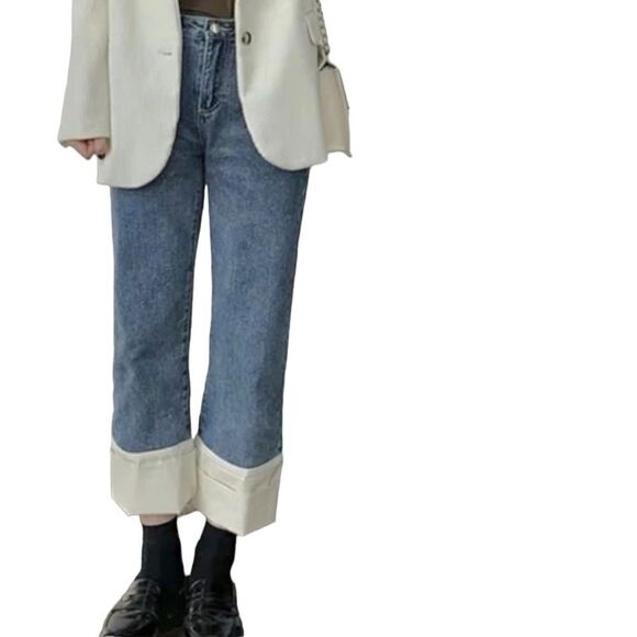 Cedelar Paris Juny White Cuffed Ankle Jeans - Picture 2 of 15